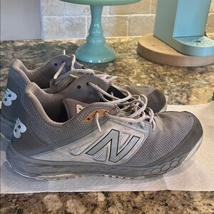 New Balance Gray and White Running Shoes